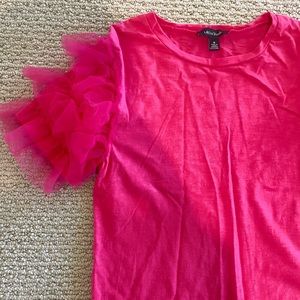 Pink ruffle tshirt